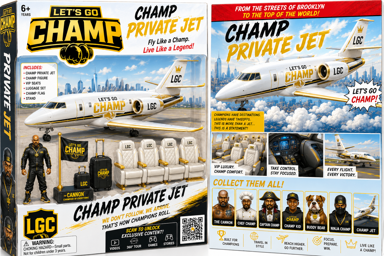 Let's Go Champ Champ Private Jet collector action figure