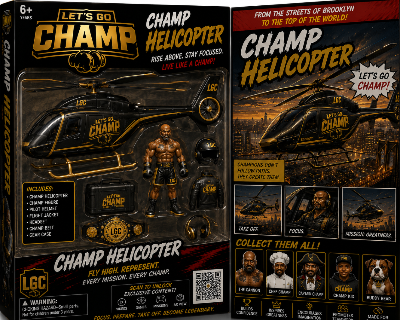 Let's Go Champ Champ Helicopter collector action figure
