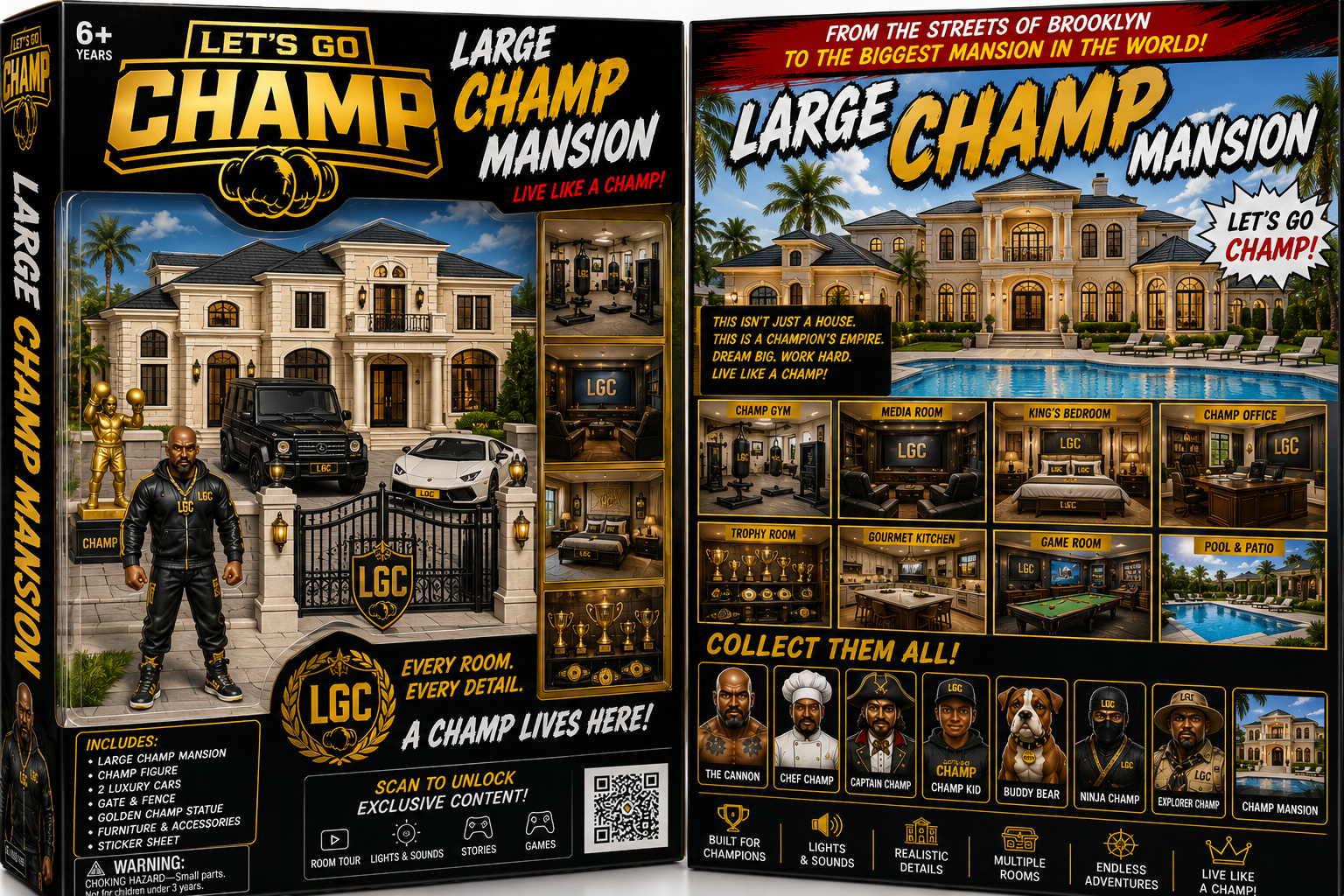 Let's Go Champ Large Champ Mansion collector action figure